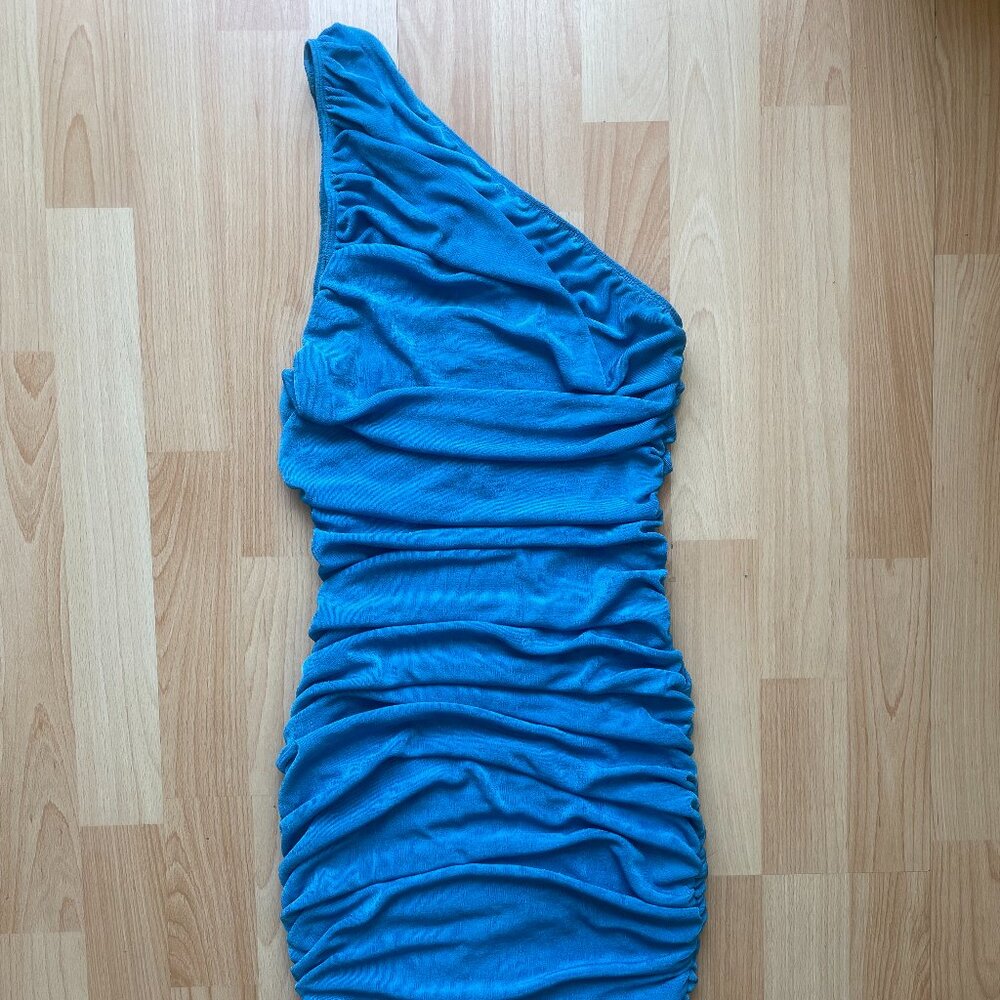 Lioness Blue Ruched Mini Dress